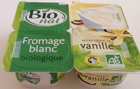 Fromage blanc biologique extrait naturel de vanille