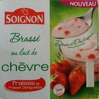Brassé au lait de chèvre fraises et fraises Gariguette