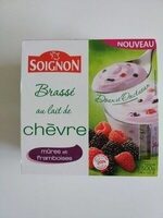Brassé au lait de chèvre mûres et framboises