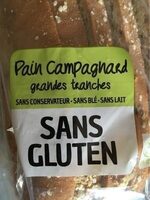 Pain campagnard grandes tranches sans gluten