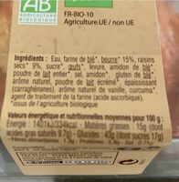 Pain aux raisins bio
