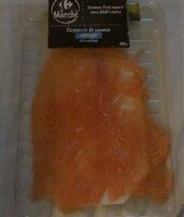 Carpaccio de saumon nature et sa marinade