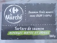 Tartare de saumon asperges vertes et câpres