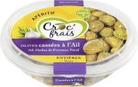 Olives cassées à l'ail