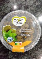 Olive vertes au basilic