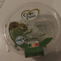 Olives vertes dénoyautées à l'ail des ours
