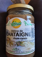 Délice de châtaignes rhum-raisin