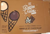 Mini cônes  vanille et chocolat