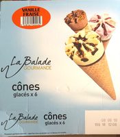 Cônes glacés vanille fraise