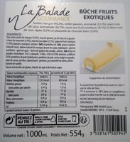 Bûche fruits exotiques