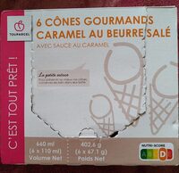 6 cônes gourmands caramel au beurre salé