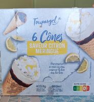 6 cônes saveur citron