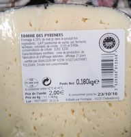 Tomme des Pyrénées IGP (28 %MG)