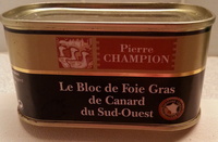 Bloc de foie gras de canard du Sud ouest