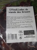 Effeuillage de viande des grisons