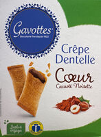 Crêpes dentelle coeur cacaoté noisette