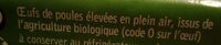 6 œufs bio de poules élevées en plein air