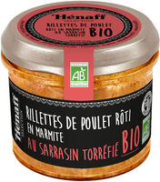 Rillettes de poulet roti au sarrasin torréfié
