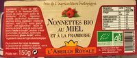 Nonnettes Bio au miel et à la Framboise