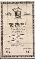 Mini sardines à l'huile d'olive