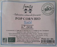 Pop corn bio salé n°002