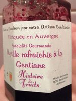 Confiture myrtille rafraîchie à la gentiane