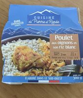 Poulet aux oignons et son riz blanc