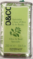Spécialité à base d'olive et de basilic