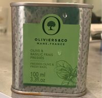 Huile olive et basilic frais