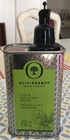 Huile d 'olive basilic frais pressé