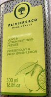 Huile olive et citron vert frais