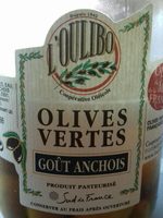 Olives vertes  gout anchois