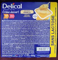 Delical crème dessert saveur vanille 4×125g