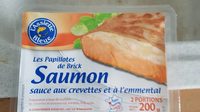 Papillotes de brick saumon sauce crevettes emmental