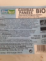 Gambas panées Bio