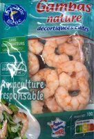 Gambas nature decortiquées cuites