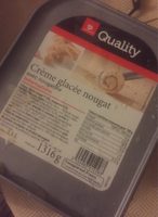 Crème Glacée Nougat avec Nougatine
