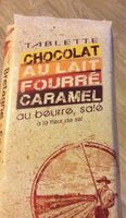 Tablette chocolat au lait fourré caramel au beurre salé