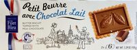 Petit beurre avec chocolat lait