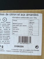 Sable aux pépites de citron et aux amandes