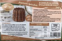 8 canelés au rhum et a la noix de coco