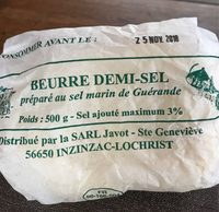 Beurre demi sel au sel de gurande