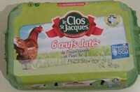 6 oeufs datés de poules élevées en plein air   en plein air