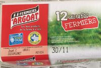 12 Oeufs Label Rouge Moyens Argoat,