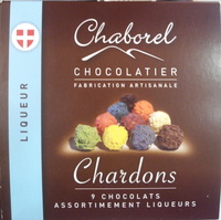 Chardons 9 chocolats assortiment liqueurs