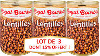Lot 3 lentilles naturelles 1/2 15%offert