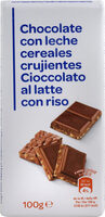 Chocolate crujiente con arroz
