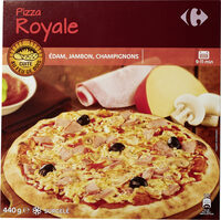 Pizza Royale cuite au feu de bois Édam, Jambon, Champignons
