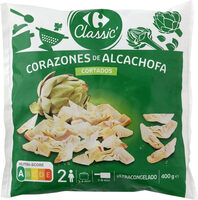 Corazones de alcachofas cortados