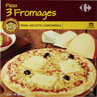 Pizza cuite au feu de bois 3 fromages